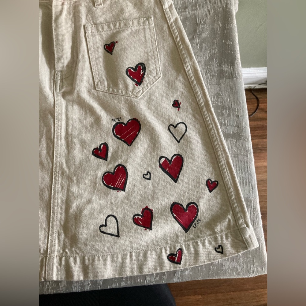 No. 21 white jean skirt kids